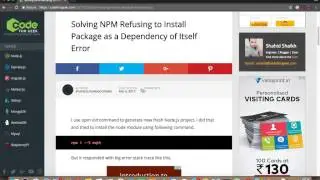 Solving NPM Refusing to install mqtt as a dependency of itself Error