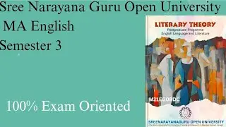 Sree Narayana Guru Open University MA English 3rd Semester Literary Theory 