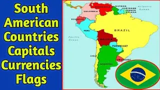 All South American Countries, Capitals, Currencies & Flags #southamerica