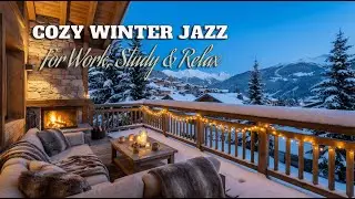 Cozy Winter Jazz Music with Crackling Fireplace ⛄ Smooth Coffee Shop Ambience & Jazz Relaxing