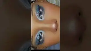 SHINY blue douyin look💙#makeup #makeuptutorial #bluemakeup #douyinmakeup
