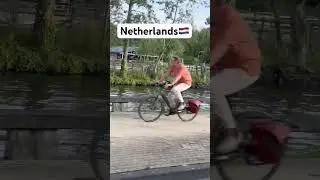 Canal side Road in Netherlands #shorts #youtubeshorts  #travel #netherlands #europe #travelvlog