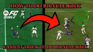 HOW TO DO BICYCLE KICK IN FC MOBILE 🔥🔥EASIEST TRICK TO SCORE BICYCLE KICK GOAL#foryou #eafc24 #viral