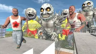 Franklin Saving His House From Scary Moon Monster In Indian Bike Driving 3D