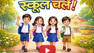 🚍 School Bus Aayi! Chalo School Chalein | Fun School Bus Ride Cartoon for Kids #kids #school #bus 