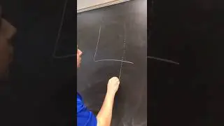 Guy Draws Dotted Lines Fast With Chalk on Board - 1191232