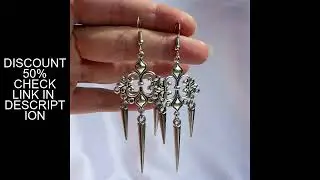 Grunge Accessories Cross Rivet Drop Earrings Punk Charms Earrings Goth Jewelry Korean Fashion Earrin