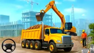 Real City Construction Simulator 3D - City Road Builder Excavator Trucks JCB Game - Android GamePlay