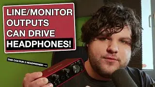 Scarlett Solo with 2 Headphones - How to use your audio interface monitor/line outs with a headphone