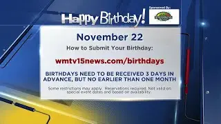 Birthdays for Friday, November 22