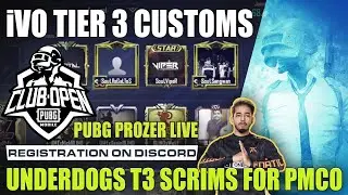 UNDERDOGS TIER 3 LIVE STREAM | COMPETITIVE CUSTOMS BY IVO ESPORTS AND SCRIMS LEAGUE | PUBG MOBILE