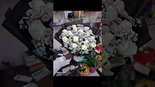 Elegant White Rose Bouquet 🤍 | Floral Bouquet by Souvik 🌸