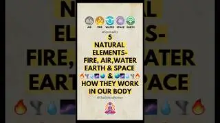 5 #natural elements #fire #water #air  #space #earth #motivation #spirituality #shorts #knowledge