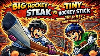 Big hockey stick versus Tiny hockey stick challenge