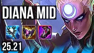 DIANA vs LUX (MID) | EUW Master | 25.21