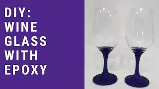 Glittering Wine Glasses with Epoxy