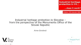 Anna Gondov&aacute; - Industrial heritage protection in Slovakia - from perspective of the Monuments Office