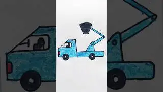 cherry plucker truck drawing#kidsdrawing #1minutedrawing #easy #howtodraw #tutorial #viralshort