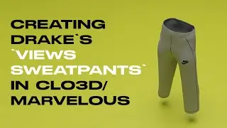 How to make Sweatpants in CLO3D/ Marvelous Designer - Process Video