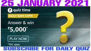 Amazon Quiz Answers Today | Win 5000 | Quiz Time Win | Play And Win Amazon Quiz Answers Today | Quiz