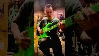 Dean Custom Zone 4-String Bass Guitar Nuclear Green