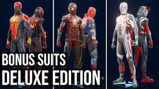 Deluxe Edition Bonus Content - All 10 Unique Suits For Peter and Miles - Marvel's Spider-Man 2