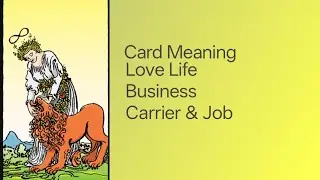 The strength tarot card explained in Hindi learn tarot free#love #currentfelling#numerology 