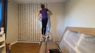 DIY Hand Painted Accent Wall