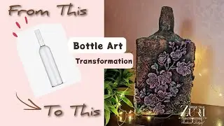 DIY Bottle Transformation from Round to Stunning Rectangle shaped Vase using @DesignWithZuri molds