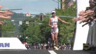 Julie Dibens Ironman CDA 2011 (Crossing Finish Line & Speech)