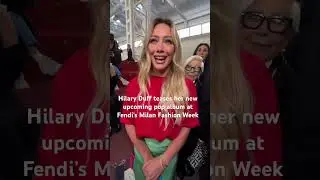 Hilary Duff confirms her upcoming album will be pop while at Fendi&rsquo;s Milan Fashion Week show.