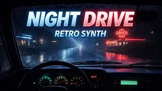The Night Drive |  Retro Synthwave Ambience | 1 Hour