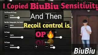 I Copied BiuBiu Sensitivity | and Recoil control is OP 🔥  [ PUBG MOBILE ]
