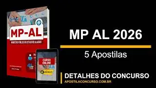 Apostila Concurso MP AL 2026 PDF e Impressa 5 Apostilas