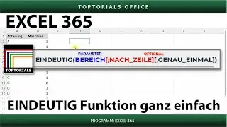 EINDEUTIG Funktion in Excel ganz einfach