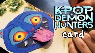Making a KPOP-DEMON HUNTERS themed BIRTHDAY card!!! (My process)