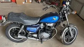 1982 Honda CM450A hondamatic barnfind first start in 17 years! estate auction buy!!!