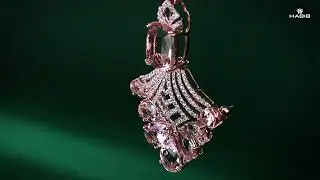 HABIB Rantai Leher Batu Permata MORGANITE & Berlian