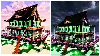 Minecraft Timelapse | Japanese Hot Spring | Onsen
