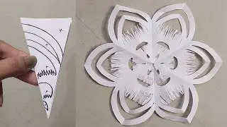 How to make easy and beautiful snowflakes ❄️♥️ #papercraft #snowflakes #part 136