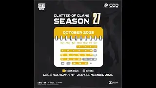 [EN] CLATTER OF CLAN SEASON 27 GROUP STAGE DAY 7- 07-10-2025