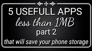 5 best useful apps under 1MB| top 10 secret apps in playstor | 1mb apps in playstor in Telugu 2020