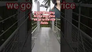This hanging Bridge is a lot better than crossing the river by boat.  #communitysupport #community