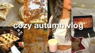 cozy fall vlog🍂🧸✨| rainy weather, baking, nails, bike riding