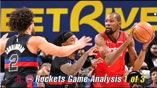 NBA Rockets Defeat Pistons as Kevin Durant Drops 32 Points to Snap Pistons Win Streak! Part 1 of 3