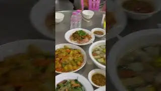 Visiting Yangon Myanmar; Chinese Buddhist vegetarian meal lunch is about to start in Yangon Myanmar