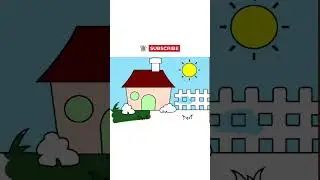 how to colour #house easy drawing| step-by-step tutorials #drawingideas @HappyWithMoumita99