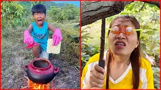 Survival Skills: SMART idea and USEFUL with single mom in forest #bushcraft #camping #outdoors #idea