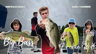 Fishing LOADED private lake on homemade mini bass boat! | Early summer/post-spawn