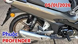 Wave 125 2026 l&ecirc;n phuộc PROFENDER c&oacute; b&igrave;nh dầu mới nhất tại CH Mai Duy&ecirc;n. Khải Phạm #wave #125 #2026 